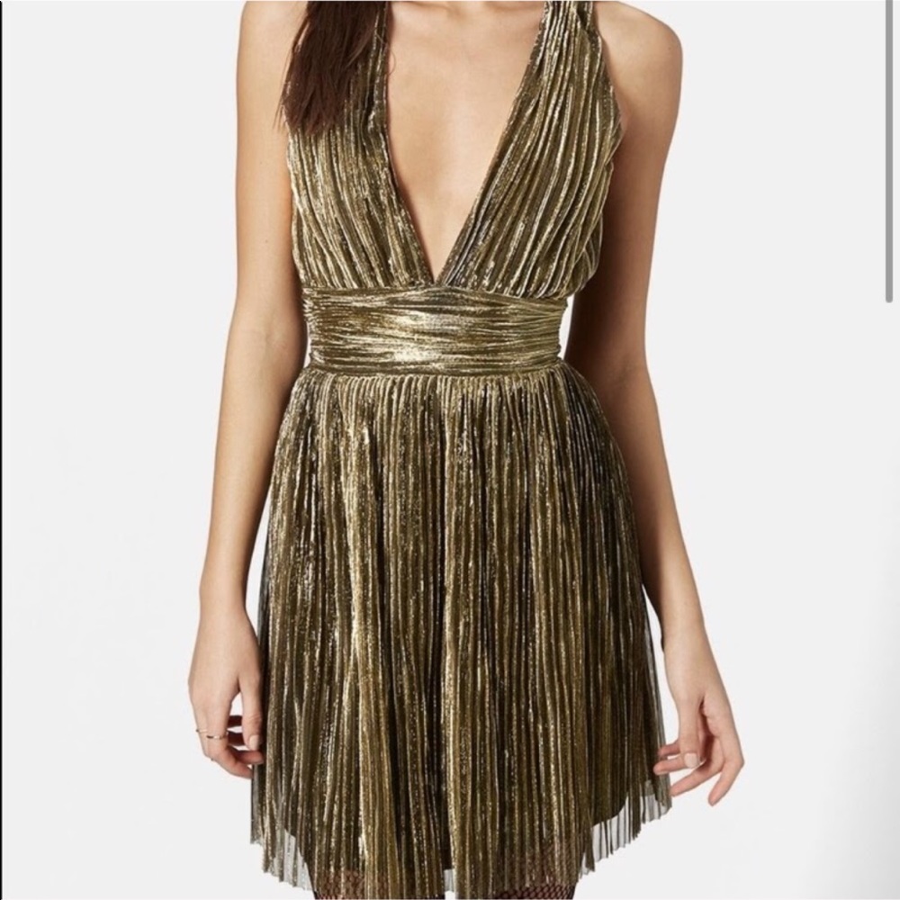 Topshop Gold Dress ! Rare find